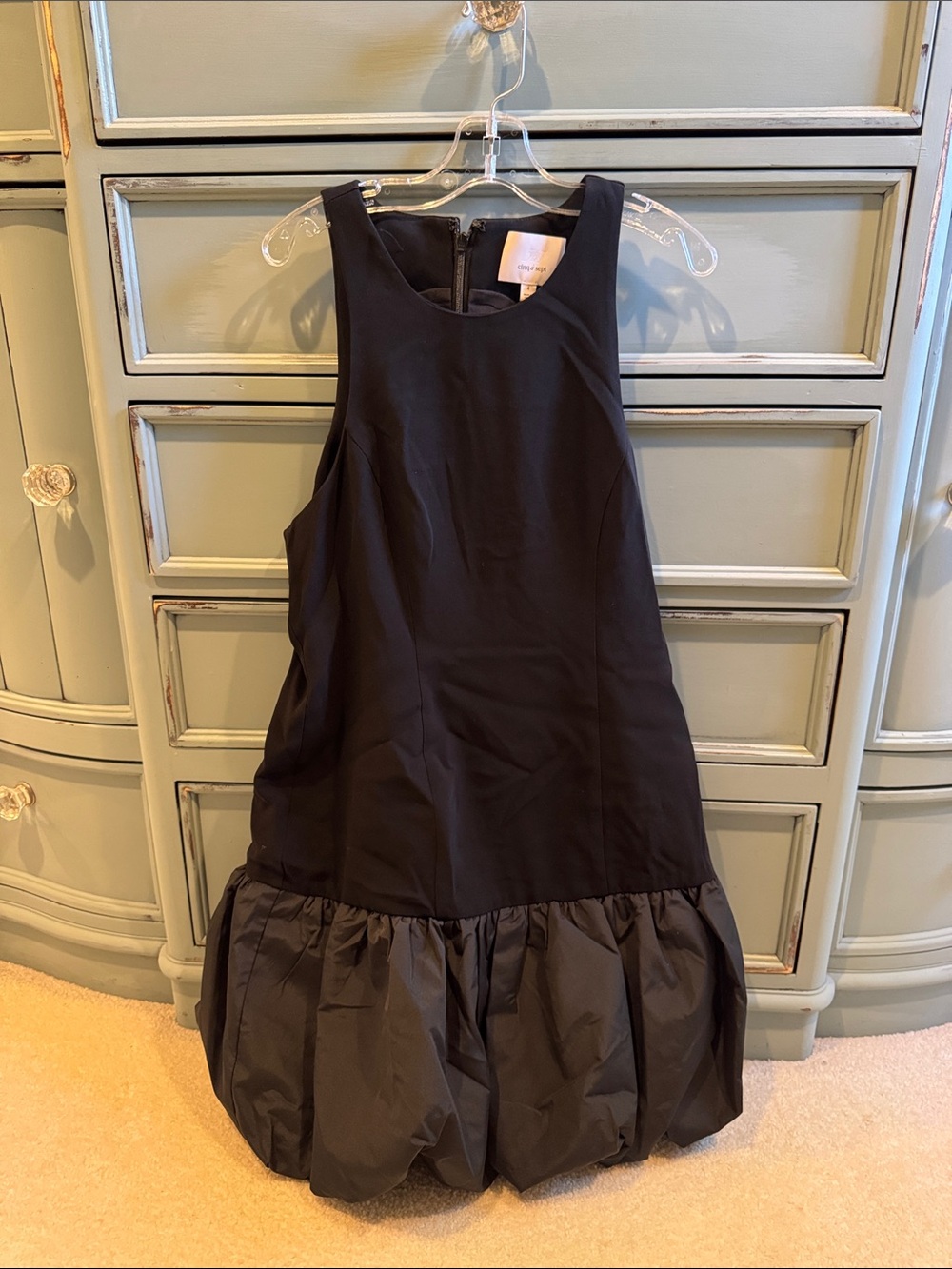 Cinq a Sept Black Sleeveless Bubble Hem Dress